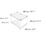 Blok STAX 450X - Natural Oak / Black glass