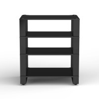 Blok Stax 2G 4-Shelf Collection - Black Glass/High Gloss Black
