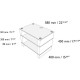 Blok STAX 450 - White Gloss / Black glass