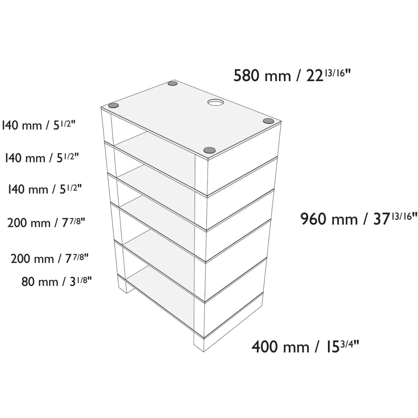 Blok STAX 960 - White Gloss / Etched glass | Hi-Fi+ Benelux