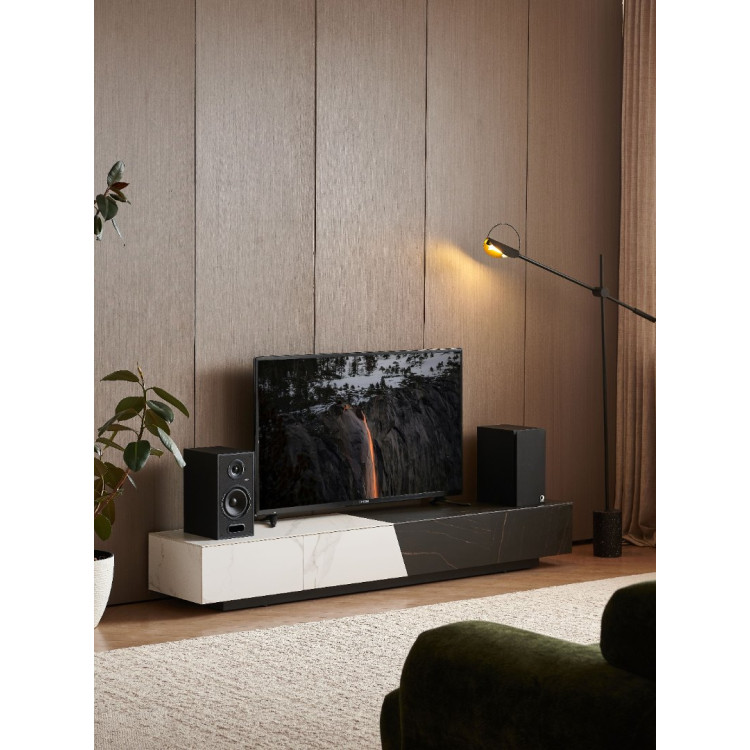Elipson Horus 6B Bt Phono, Active Bookshelf - Black / Carbon (Per Pair)