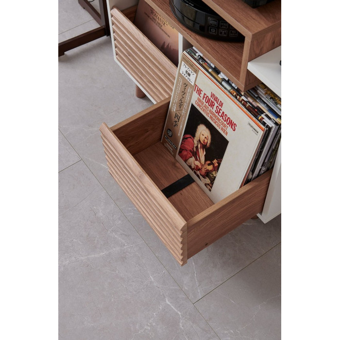 Norstone OSLO 800, vinyl rack - White/Clear oak