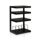 Norstone ESSE HIFI VINYL, hi-fi rack - Black satin/Black