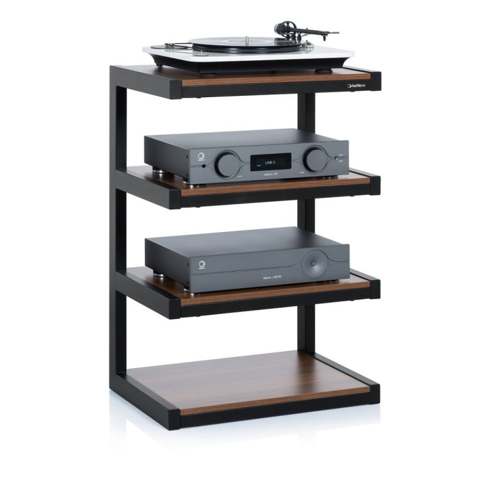 Norstone ESSE HIFI, hi-fi meubel - Zwart/Walnoot Norstone ESSE HIFI, hi-fi meubel - Zwart/Walnoot