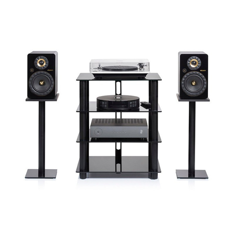 Norstone EPUR 4, hi-fi rack, black satin