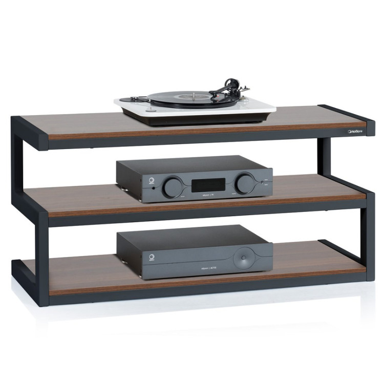 Norstone ESSE AV, rack - Black/Walnut