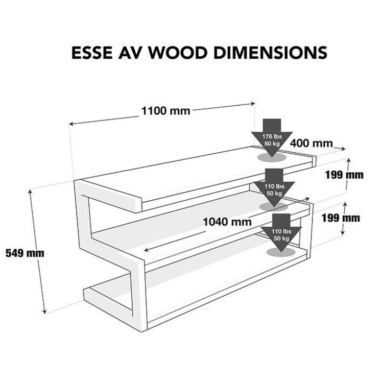 Norstone ESSE AV, rack - White/Oak