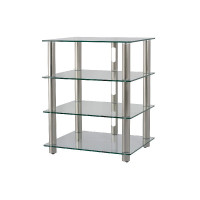 Norstone EPUR 4, hi-fi meubel - Zilver/Helder glas