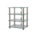 Norstone EPUR 4, hi-fi meubel - Zilver/Helder glas Norstone EPUR 4, hi-fi meubel - Zilver/Helder glas
