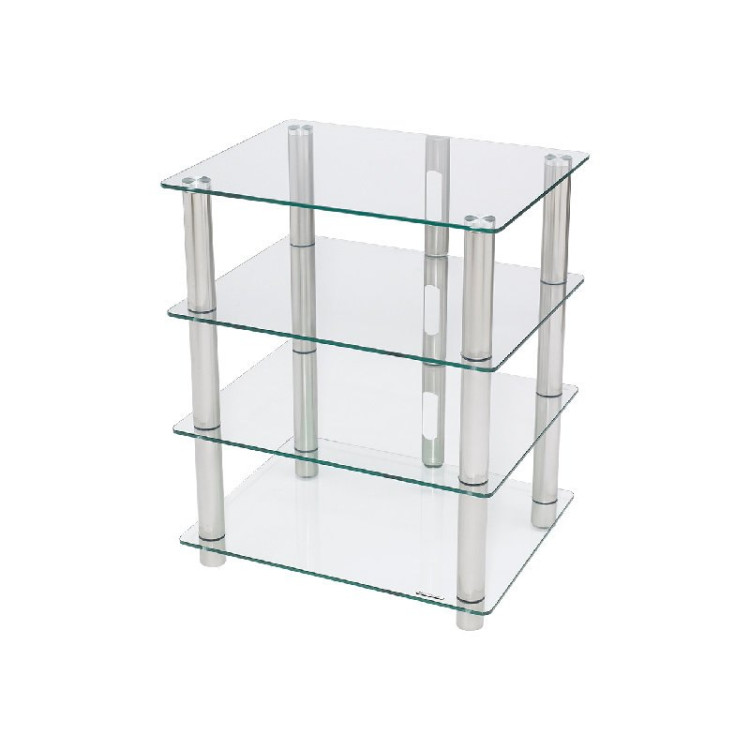 Norstone EPUR 4, hi-fi rack - Zilver/Clear glass Norstone EPUR 4, hi-fi rack - Zilver/Clear glass