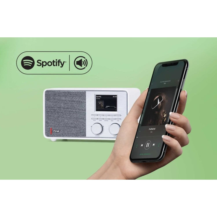 Pinell Supersound 201W, FM/DAB+/BT radio - Wit Pinell Supersound 201W, FM/DAB+/BT radio - Wit