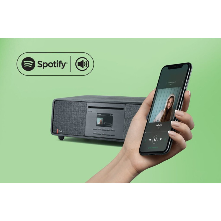 Pinell Supersound 701, FM/DAB+/BT/CD/Stereo radio - Zwart