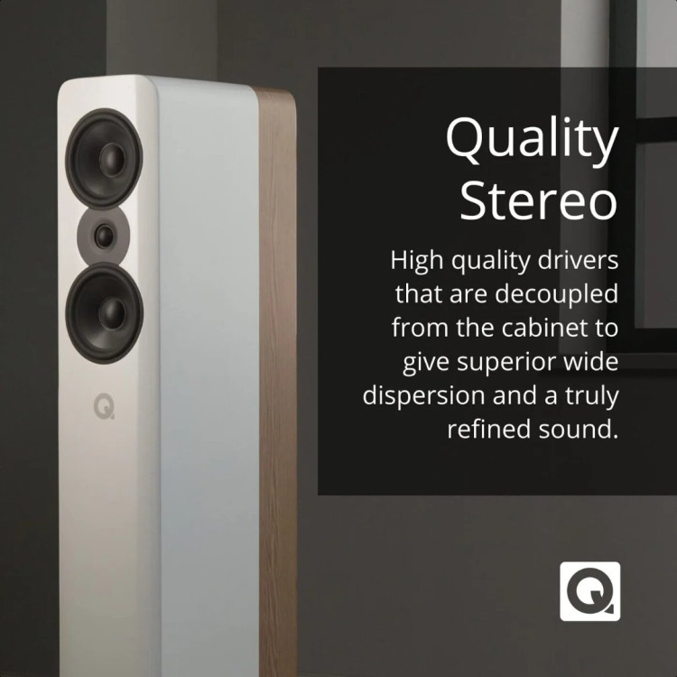 Q Acoustics CONCEPT 500 - Wit hoogglans & Licht Eiken (Per paar) Q Acoustics CONCEPT 500 - Wit hoogglans & Licht Eiken (Per paar)