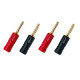QED Screwloc ABS 4MM PLUG Set (2 x Red / 2 x Black)