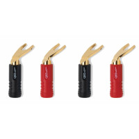 QED Screwloc ABS DUO SPADE Set (2 x Rood / 2 x Zwart)