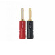 QED Screwloc ABS 4MM PLUG Set (1 x Red / 1 x Black)