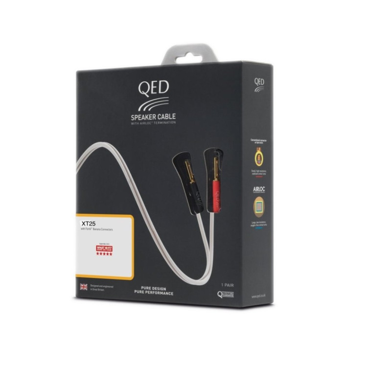 QED XT25 met connectoren - 2m (per paar)