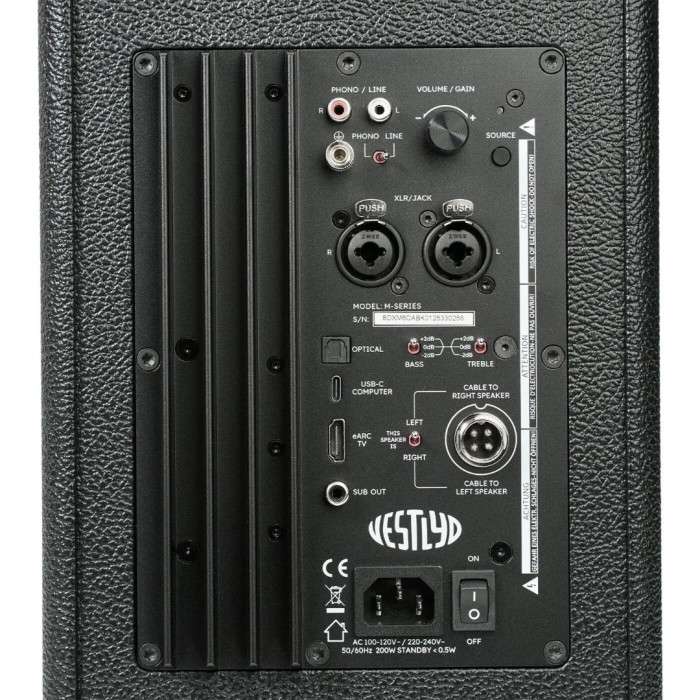Vestlyd M6C Active - Zwart (per paar)