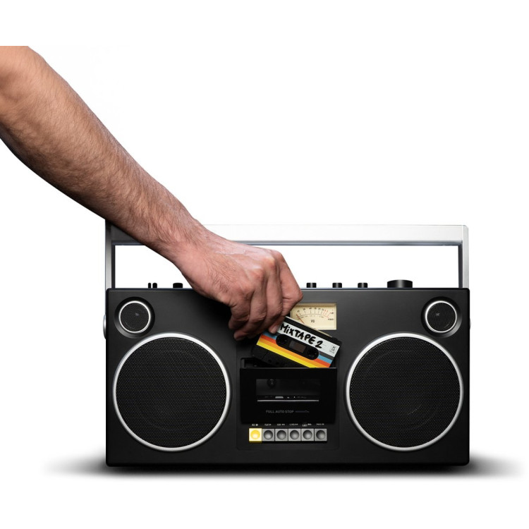 We Are Rewind CURTIS, draagbare BT speaker, cassette/recorder, zwart