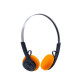We Are Rewind EQ-001, retro wireless headset, orange/yellow/black