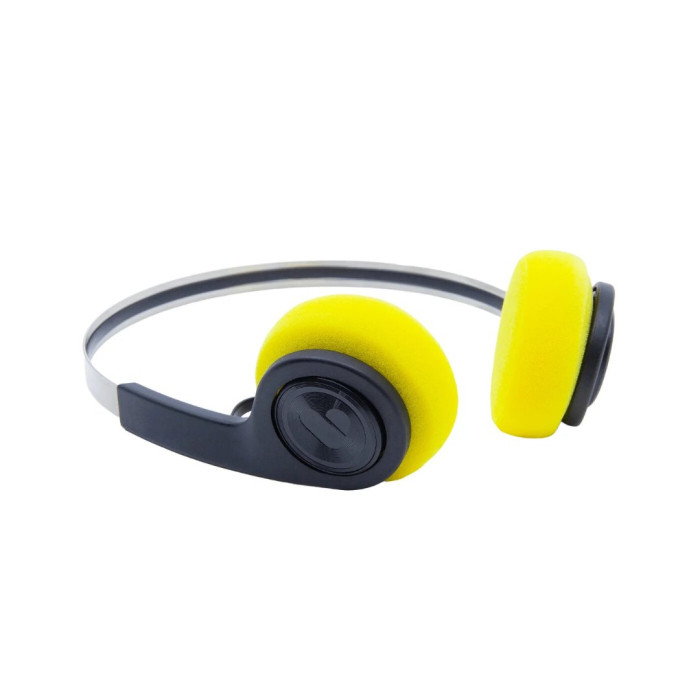 We Are Rewind EQ-001, retro wireless headset, orange/yellow/black