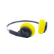 We Are Rewind EQ-001, retro wireless headset, orange/yellow/black