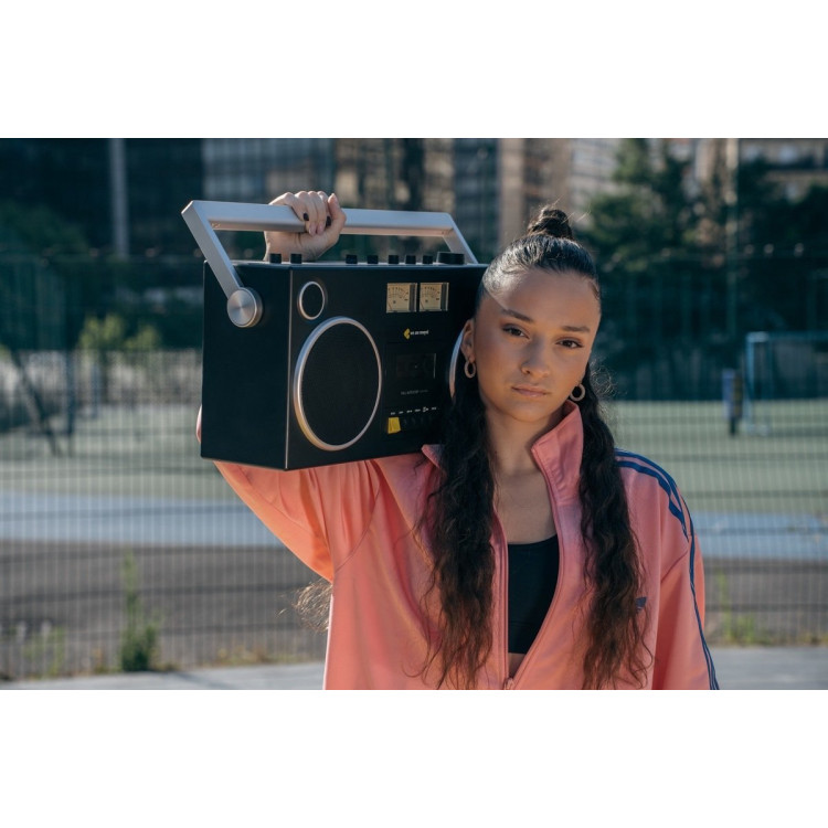We Are Rewind CURTIS, draagbare BT speaker, cassette/recorder, zwart