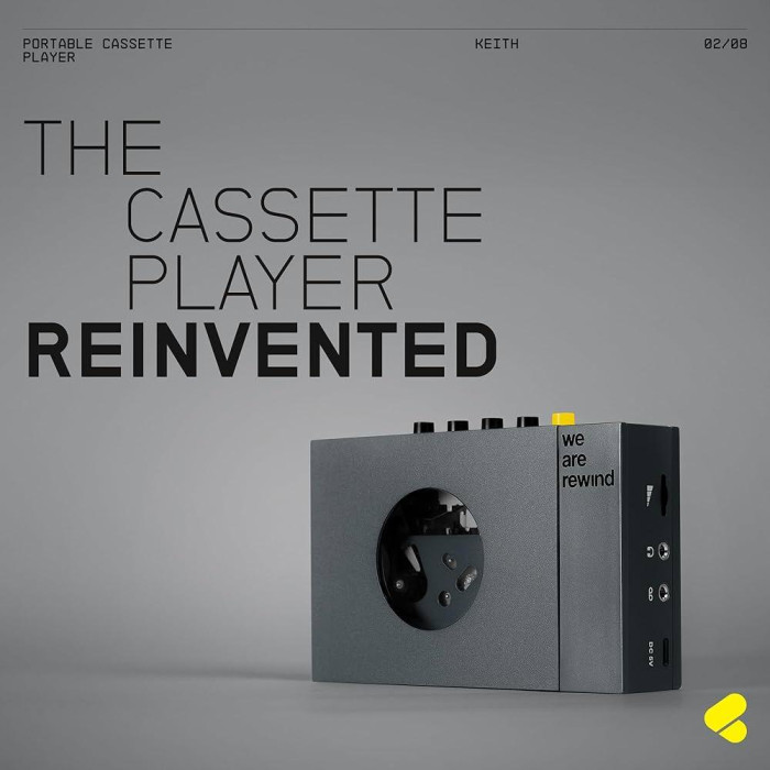 We Are Rewind Keith, portable BT cassette player - Anthracite