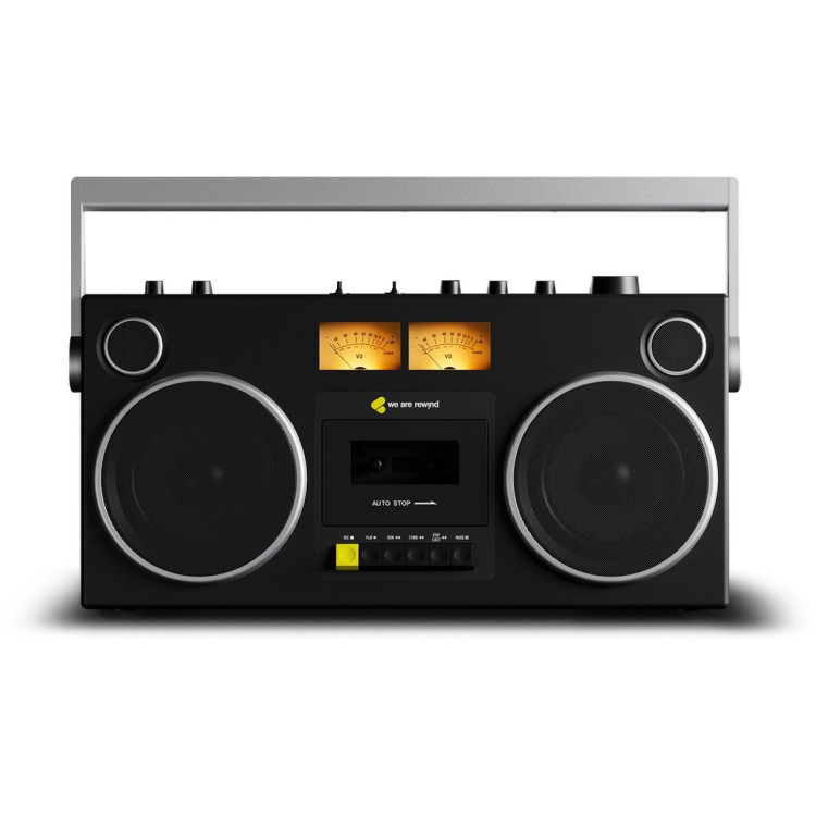We Are Rewind CURTIS, draagbare BT speaker, cassette/recorder, zwart