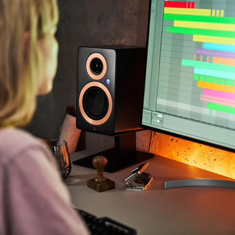 Essentials Desktop Speaker Stands - Black (Per Pair) Essentials Desktop Speaker Stands - Black (Per Pair)